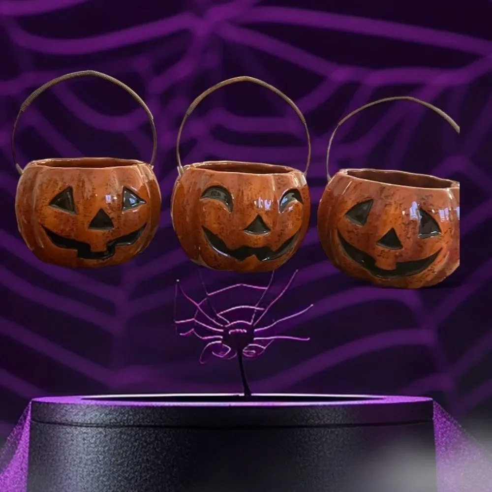 COUNTRY PUMPKIN CONDIMENT SET, 3 8-oz bowls‎